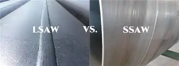 seamless vs. LSAW pipes 